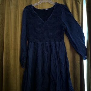 Old Navy, Blue Long Sleeve Dress